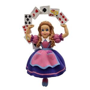 Dept 56 Alice In Wonderland “Alice With Cards” Ornament RARE 1990's Ships Fast